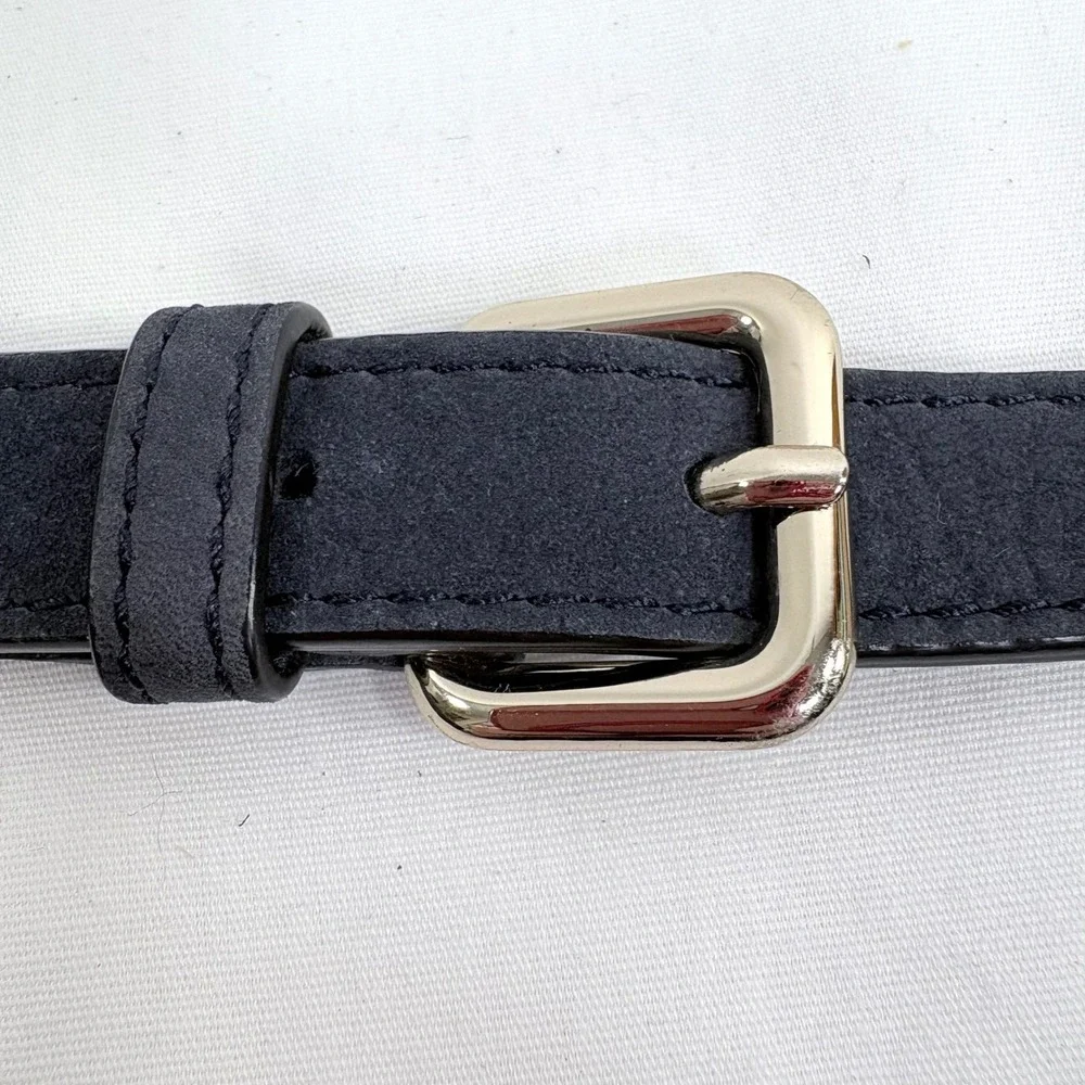 Rebecca Minkoff Vanity Saddle Bag Navy Blue Suede Whipstitch Crossbody Boho